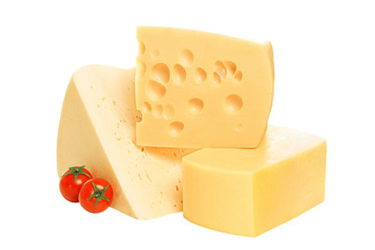 Cheese isolated on a white background. Emmentaller set on a whit